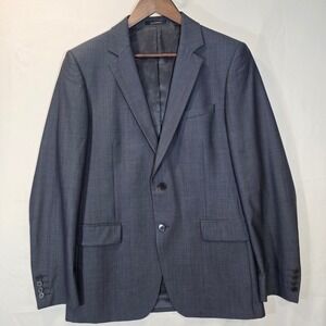 DE FURSAC Zignone Collaboration Men's Blazer‎ Suit Jacket Dark Gray Pinstripe